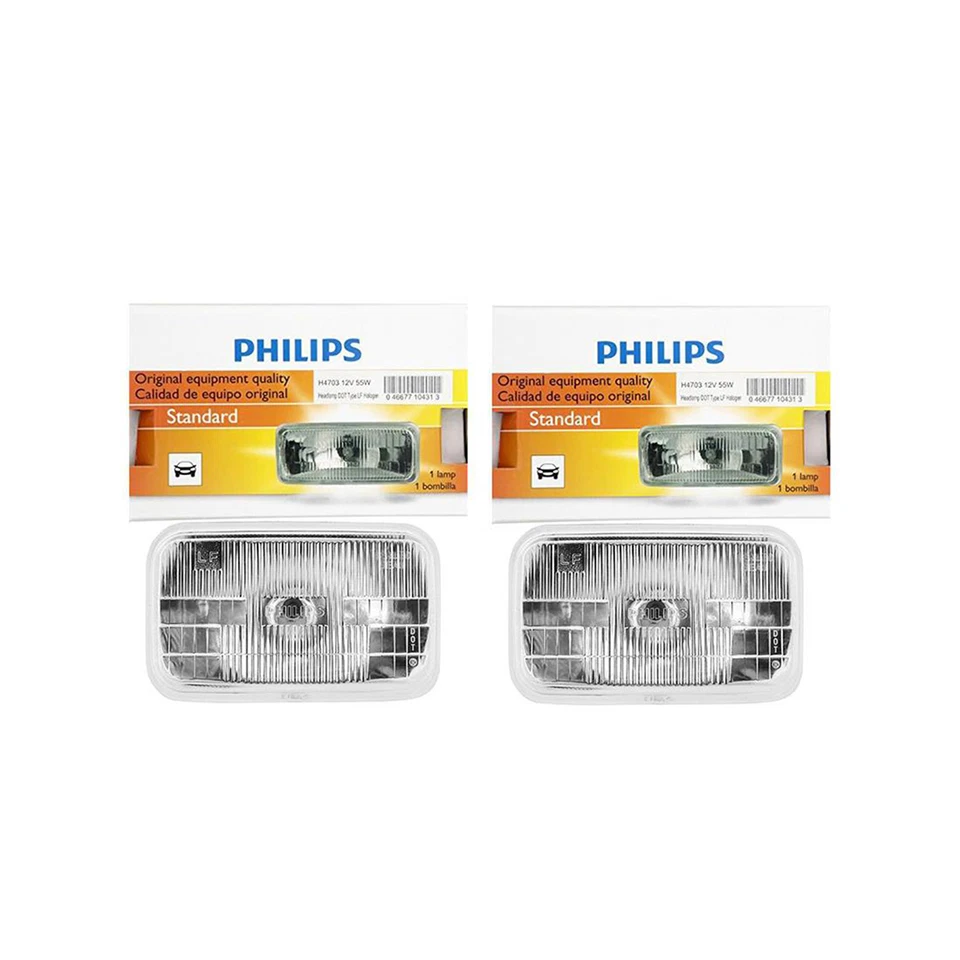 Faros delanteros DOT Philips 4 piezas para Chevrolet Blazer 1989-1991 haz bajo Foto 2 de 3