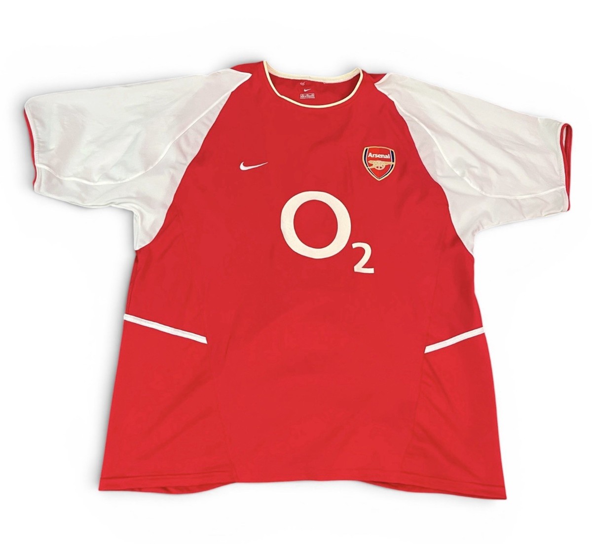 100% Authentic Vintage Nike O2 Arsenal London 2002-04 Home Jersey