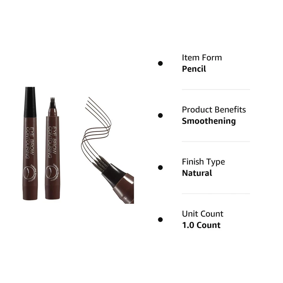 Microblading Tattoo Eyebrow Ink Pen Long Lasting Eye Brow Pencil 3D Fork Makeup - Image 4 of 4