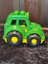 Mega Bloks Green and Yellow John Deere Tractor Toy
