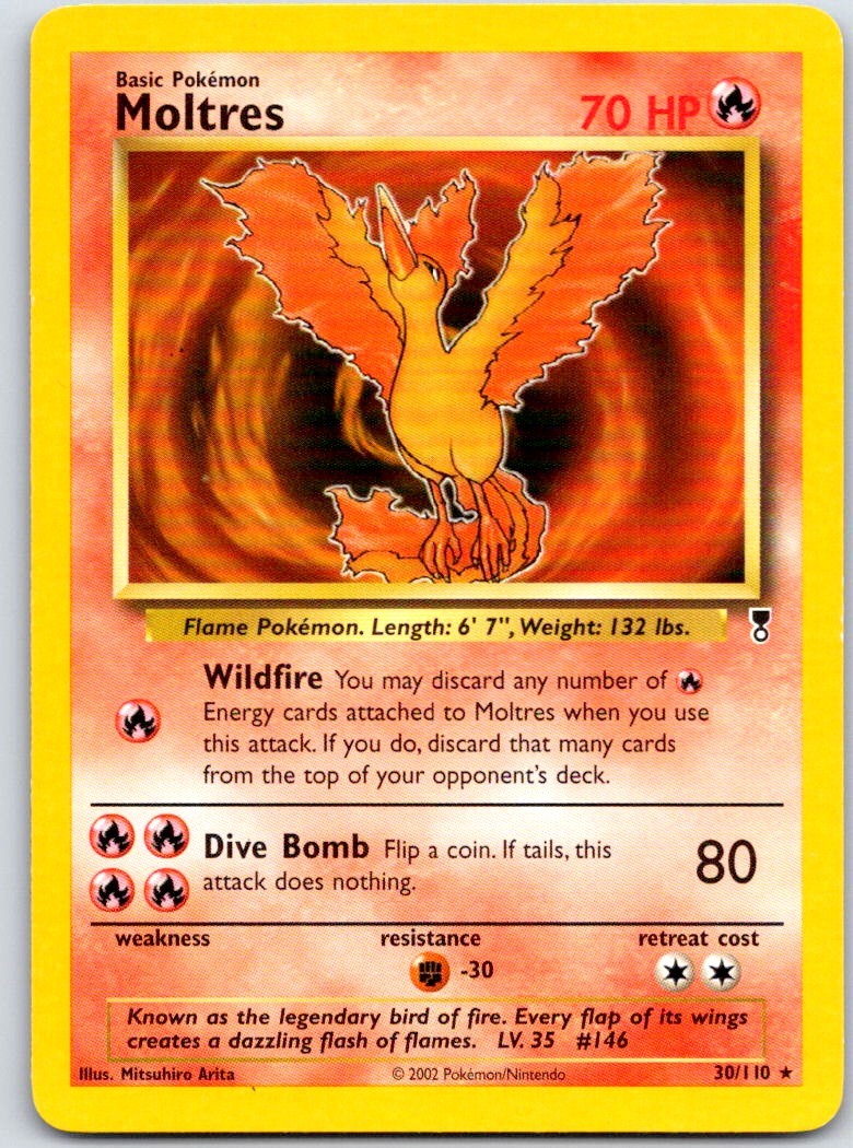 Pokemon TCG Moltres Rare  Legendary Collection 030/110 MP