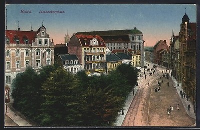 Essen, View of Limbeckerplatz, Postcard 1917 
