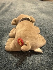 Vintage Kennel Kuddlees Brown Plush Puppy Dog 6 Inch Tara Toy Co Bulldog