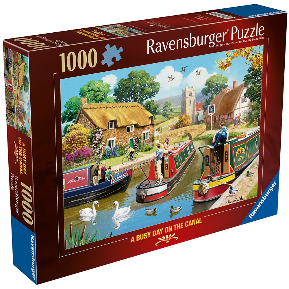 Ravensburger 1000 Piece Jigsaw Puzzle A Busy Day on the Canal