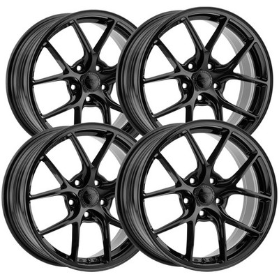 (Set of 4) Rock Forged FF10 17x7.5 5x112 +38mm Gloss Black Wheels Rims 17'' Inch