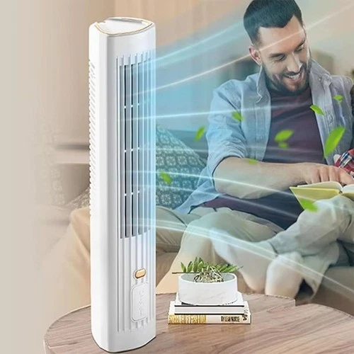 eBay: Bladeless Tower Oscillating Floor Fan — 3 Speed
