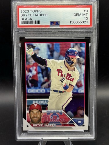 2023 Topps Black Border Parallel Bryce Harper #3 16/72 PSA 10 POP 2