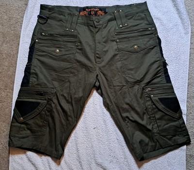 Indian Project Shorts Size XL Green Cargo Utility Y2K Alternative Cyberpunk