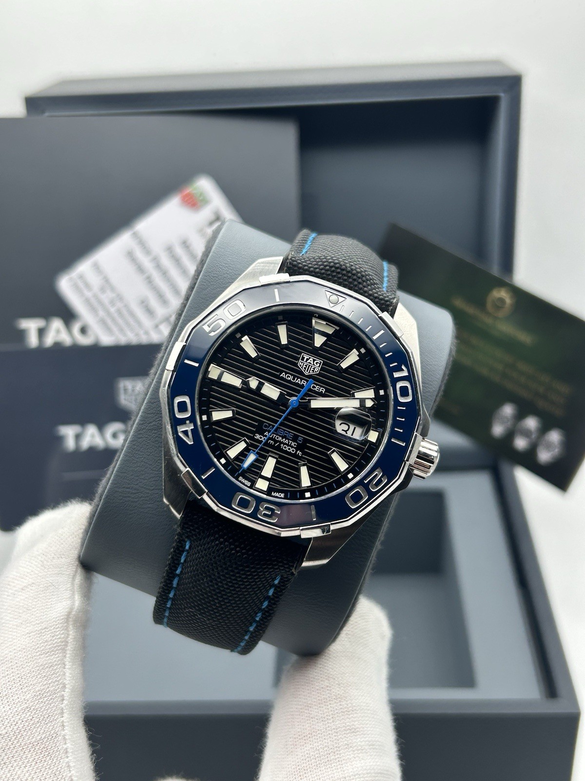 2020 Tag Heuer Aquaracer Calibre 5 Way201c Complete Set With Service Papers