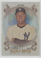 2021 Topps Allen & Ginter's Hot Box Silver Portrait Derek Jeter #133 HOF 0q37