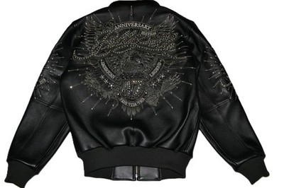 AUTHENTIC Pelle Pelle Men's LEATHER Jacket BLACK 47TH ANNIVERSARY