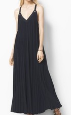 $175 Michael Kors pleated maxi dress Blue 12