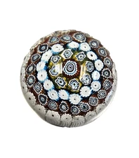 Murano Glass Millefiori Paperweight - stunning 2.5" clean colorful GREAT PRICE!