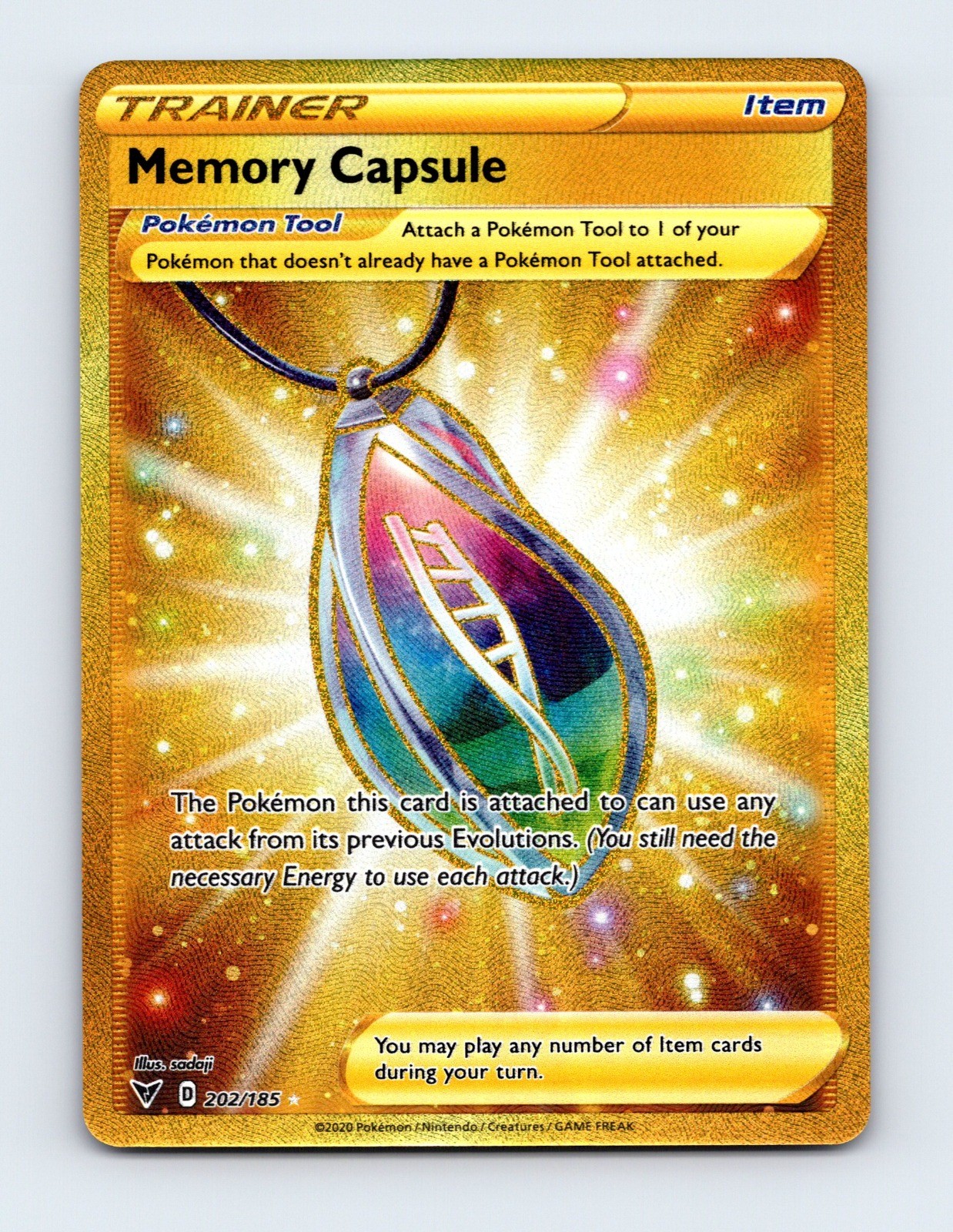 NM Memory Capsule 202/185 Vivid Voltage Secret Rare Pokemon Card