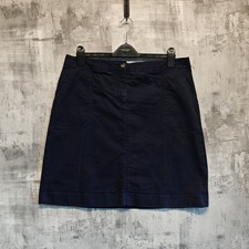 Boden Navy Cotton Stretch A-Line Skirt With Pockets UK 16L US 12L