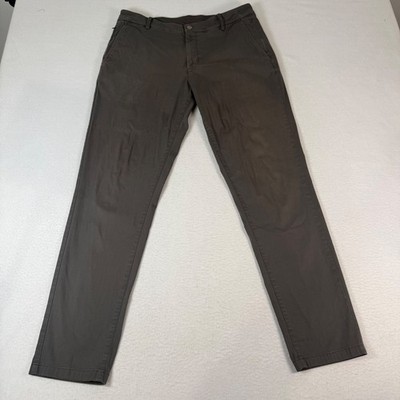 Birddogs Chino Pants Men 34x32 Brown Cotton Blend Stretch Liner Performance Golf