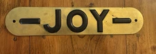 Coal Mining Collectible Brass Joy Mining Raised Letters Equipment Emblem Plaque