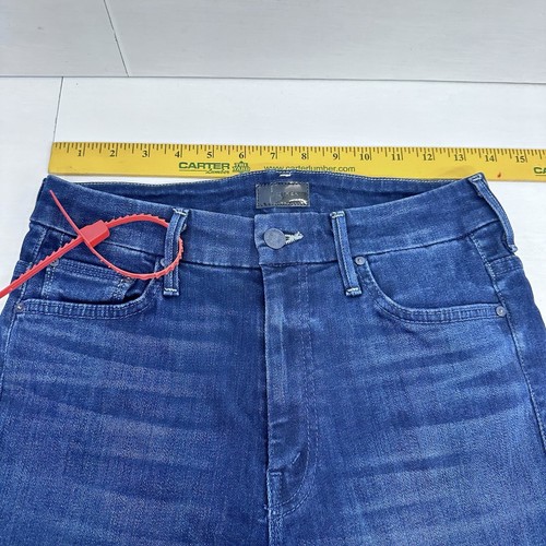 Mother The Looker Womans Ankle Fray Raw HemDenim Jeans Dark Wash Good For You 28 - Picture 15 of 20