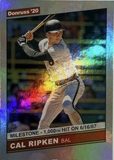 2020 Donruss - Retro 1986 Variations Cal Ripken #224 Milestone Stat Line  /650