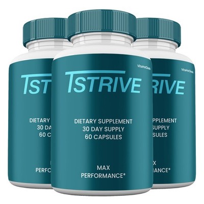 Tstrive Capsules, Max Strength, Tstrive all natural Men Supplement (3 Pack)