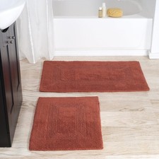 Bathroom Rugs 2 Piece Cotton Bathroom Mat Set Machine Washable Bath Mats