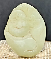 Ancien pendentif Bouddha céleste jade hetien Chine pierre sculptée à la main