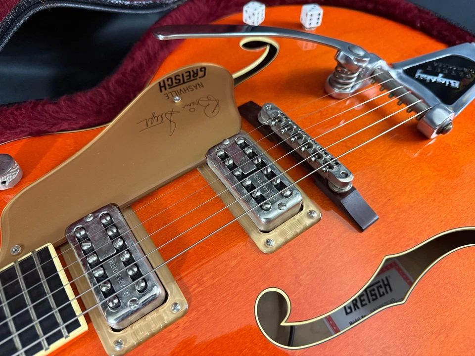 Gretsch G6120SSLVO 2005 Brian Setzer - Laca naranja vintage Foto 3 de 4