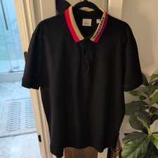Burberry Contrast Collar Cotton Piqu Polo Shirt XXL
