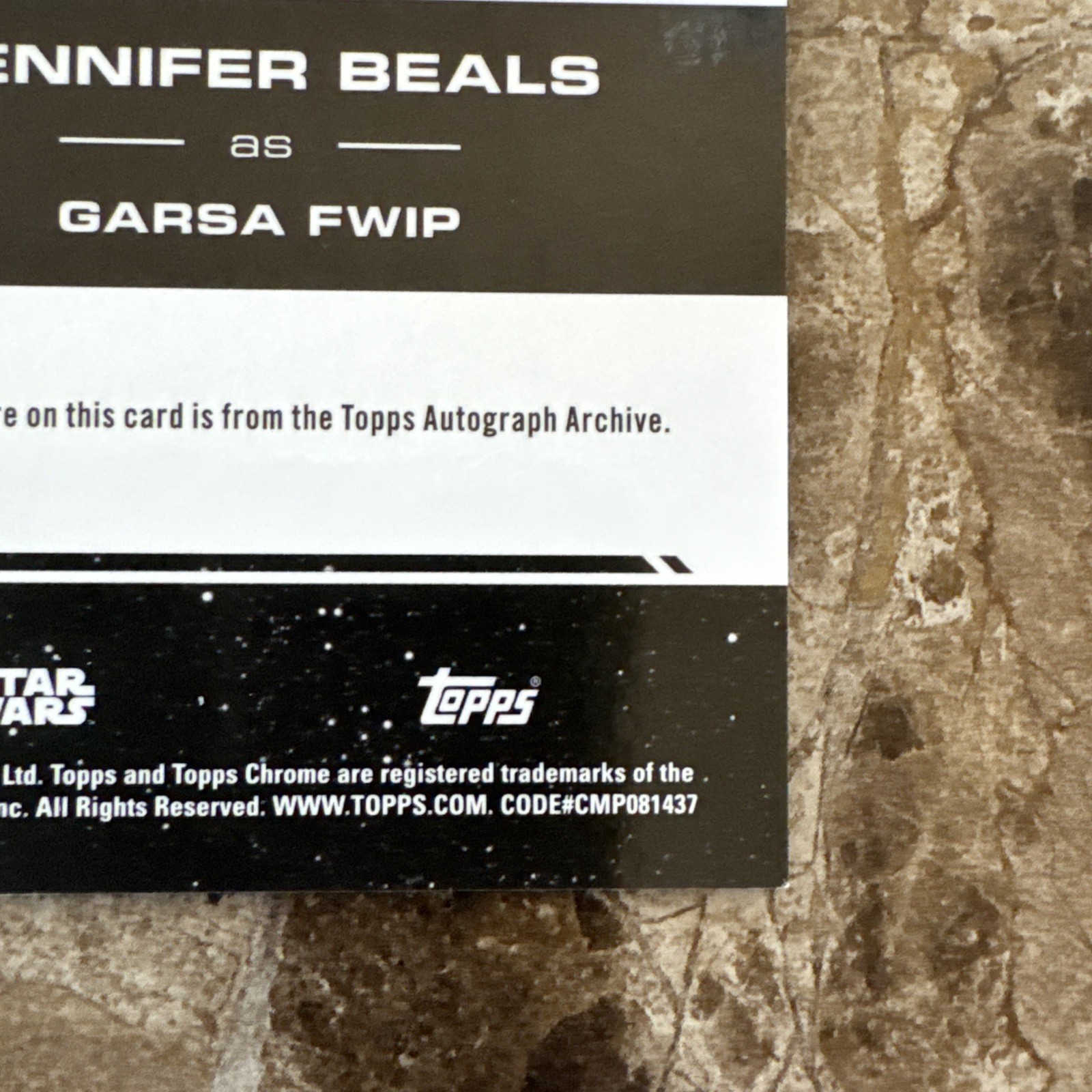 2024 Topps Star Wars Chrome Auto Refractor GREEN Jennifer Beals GARSA FWIP 97/99 view 10