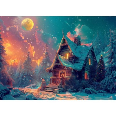 Puzzle Weihnachten 1000 Teile Kinder ab 14 Jahre, 70x50cm, Uhrzeit, entspannend