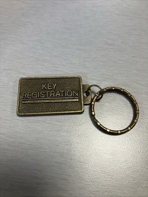 Vintage Drop In Mailbox Nashville TN Metal Key Registration Keychain Ring Chain