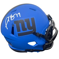 Plaxico Burress Signed New York Giants Rave Mini Helmet Beckett Witness BAS COA