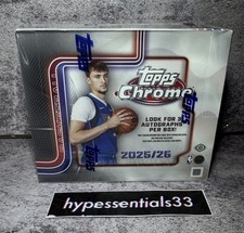 2025-26 Topps Chrome NBA Basketball Jumbo Hobby Box BRAND NEW FACTORY SEALED