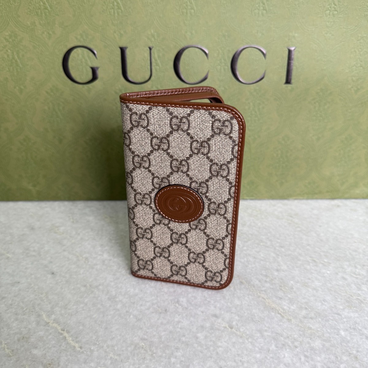 GUCCI GG Bi-fold Wallet Folio iPhone 15 Case 760184 | eBay