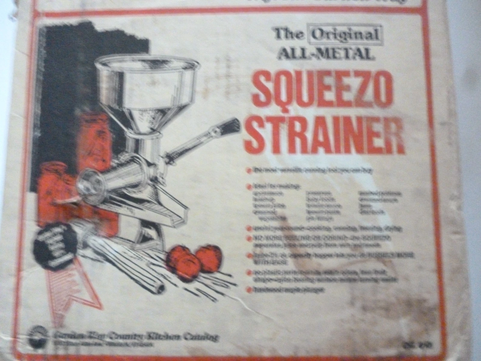 Garden Way Original All Metal Squeezo Strainer Food Canning +Box
Opens in a new window or tab