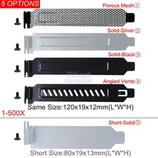 PCI Slot Cover Hard Steel Mesh Dust Filter Blanking Plate with screw PC Case Lot