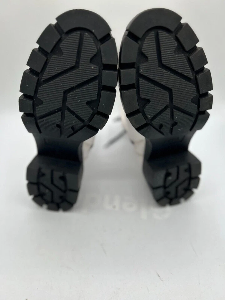 Bota de Combate MIA Para Mujer Talla 8M Cuero Con Cordones Cremallera Lateral Tacón Bloque Foto 4 de 4