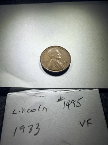 1933 (P) Lincoln Wheat Cent Penny 1c - Circulated Good/Very Good (G/VG)#1505