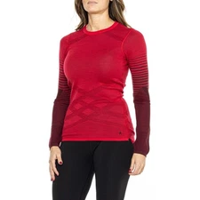 $125 Smartwool Women's Intraknit Merino 200 Base Layer Top - Pomegranate -Medium
