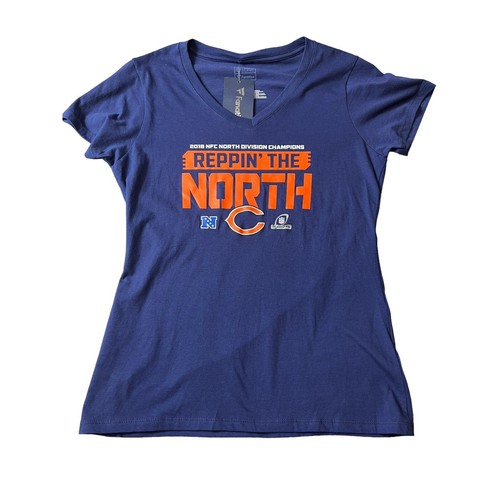 NFL Women's Fanatics Proline Chicago Bears Blue Tshirt Sz Small Reppin The North - Picture 2 of 6