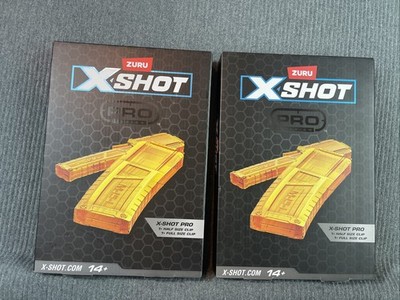 Zuru X-Shot Pro Series 1 Half Clip And 1 Full Clip. Clips Only -Set of 2 Boxes