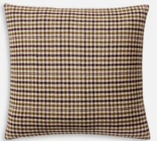 RALPH LAUREN ALTHEA FOREST LILAC DECORATIVE PLAID THROW PILLOW ART DECO COTTON