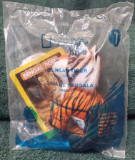 RARE McDonalds Happy Meal Toy National Geographic Kids Tiger Plush Sealed 1
