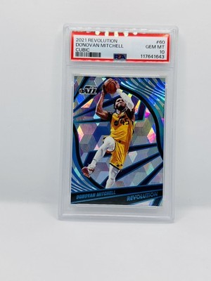 2021 Panini Revolution Cubic Donovan Mitchell PSA 10 #45/50 JERSEY NUMBER #60