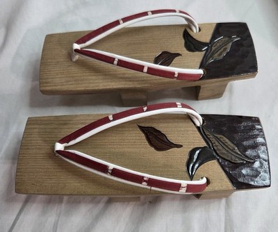 Japanese Traditional Wooden Two-tooth Koma-Geta Wood Size 9  Long  NEW WITH BOX