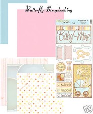 BABY OF MINE Collection 12x12 Scrapbooking Kit BoBunny Papers and Stickers