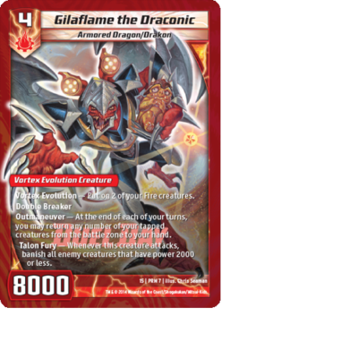 Kaijudo 1X GILAFLAME THE DRACONIC Duel Day Foil Promo 15 PRM 7