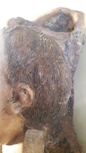 Antica scultura in legno, teste di puttini, angeli, '700 - Foto 8 di 8