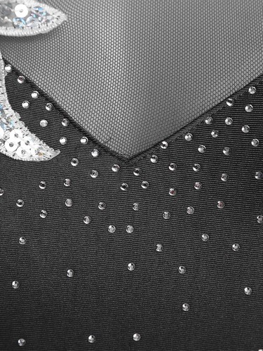Womens Skirts Contemporary Dancewear Color Dress Mesh Figure Skating Hem - Picture 41 of 92