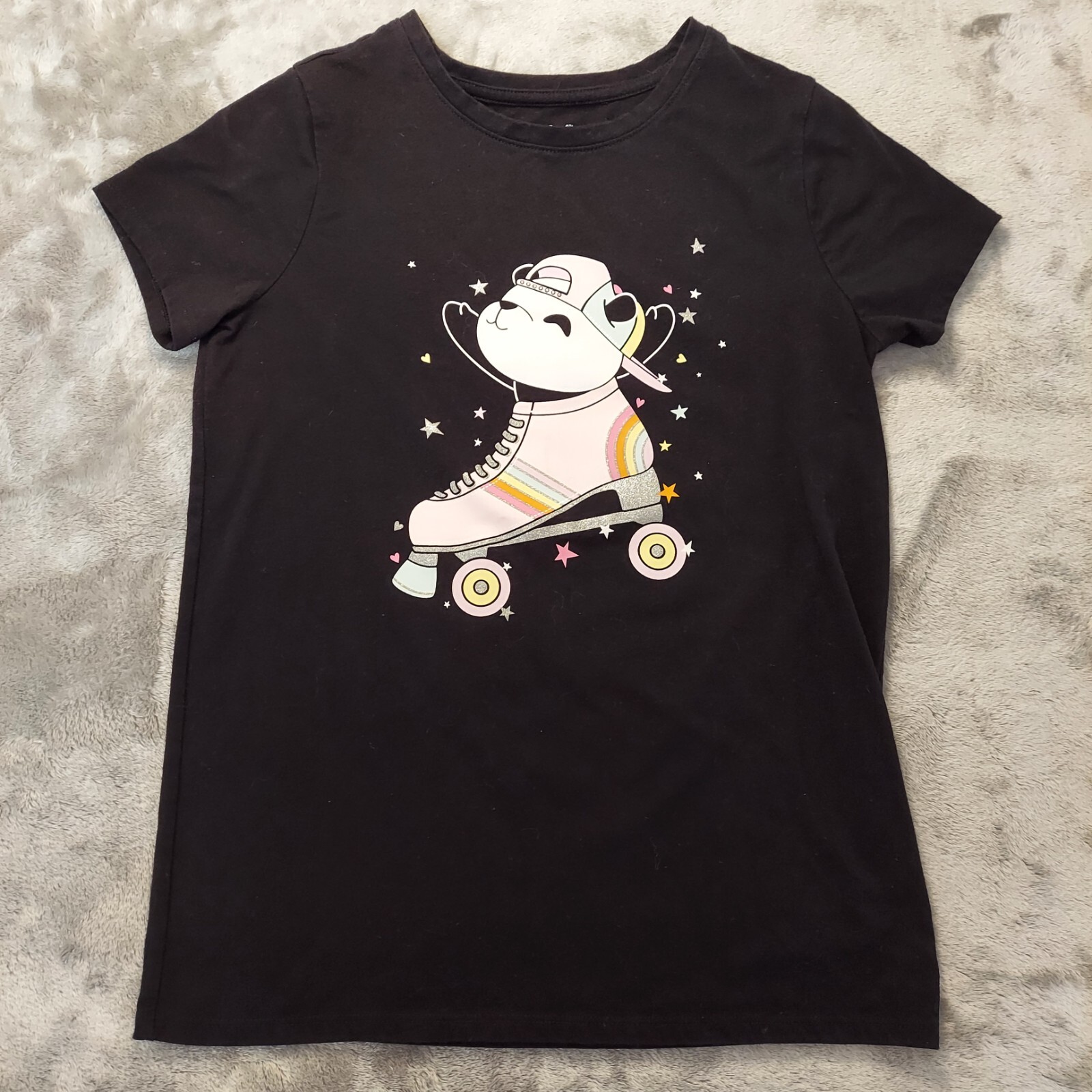 Panda Skate Cat & Jack Girl's T-Shirt XL(14-16) 24in Long 17in Wide